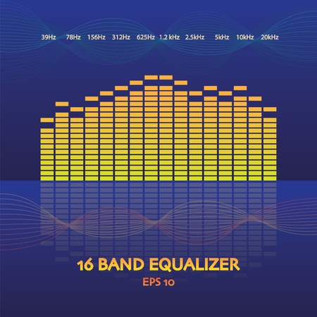 16 band equalizer in   illustrationのイラスト素材