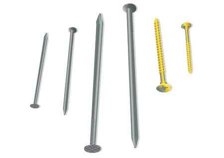 Nails and screws - illustrationのイラスト素材