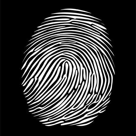 Ilustración de fingerprint in negative detailed illustration - Imagen libre de derechos