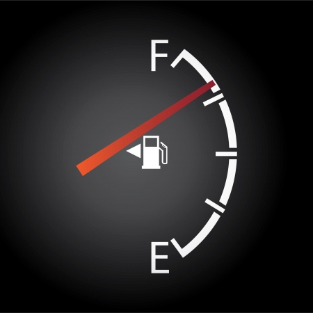 gas gage isolated on a dark backgroundのイラスト素材