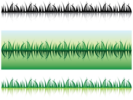 grass with shadow - illustrationのイラスト素材