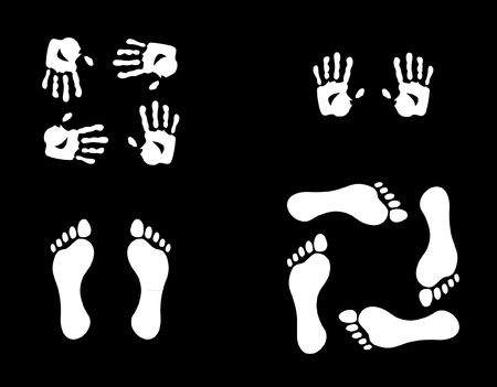 hands and foots illustrationのイラスト素材