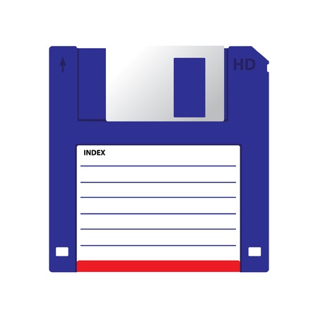 HD diskette old data media illustrationのイラスト素材