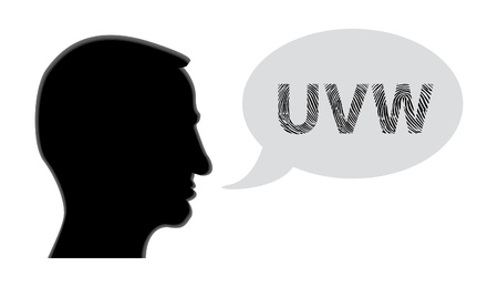 silhouette head with bubble - illustrationのイラスト素材