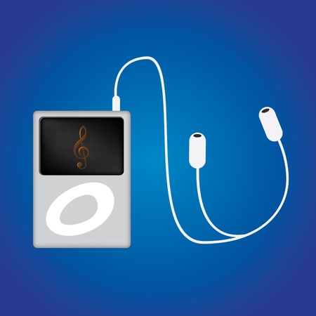 Mp3 music Player illustrationのイラスト素材