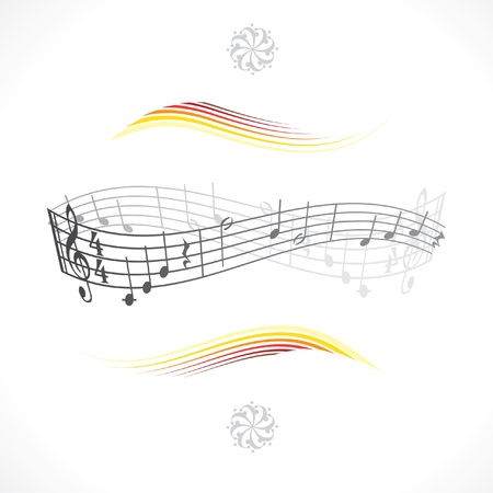abstract musical background illustrationのイラスト素材