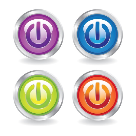 set of power buttons switch- illustrationのイラスト素材