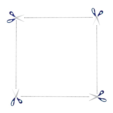 open scissors color vector illustrationのイラスト素材