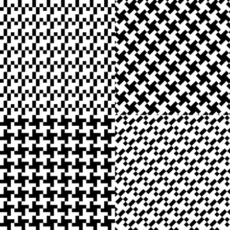 four seamless pixel pattern illustration