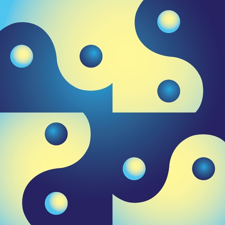 Ying yang in abstract screen - illustrationのイラスト素材