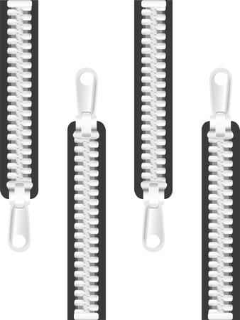 closed zipper on manchester textile backgroundのイラスト素材