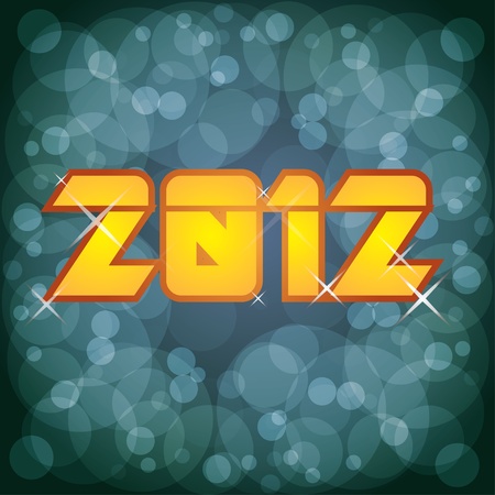 2012 new year logoillustration on abstract backgroundのイラスト素材