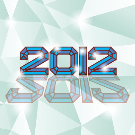 2012 new year on diamand backgroundのイラスト素材