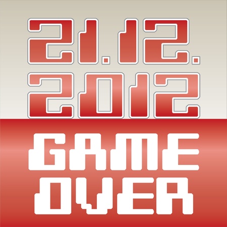 2012 date of apocalypse- Game Over - illustrationのイラスト素材