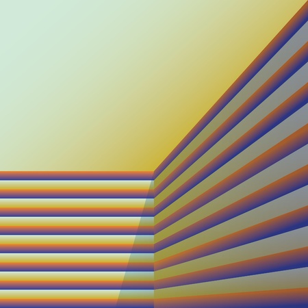 abstract stripes in a corner - illustrationのイラスト素材