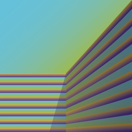 abstract stripes in a corner - illustrationのイラスト素材