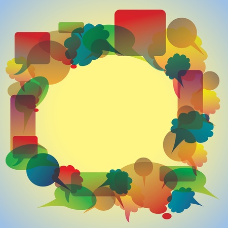 Text buble creates from  other bubbles - illustrationのイラスト素材