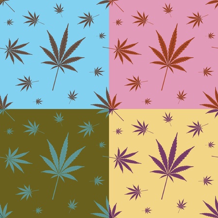 seamless cannabis leaf pattern - illustrationのイラスト素材
