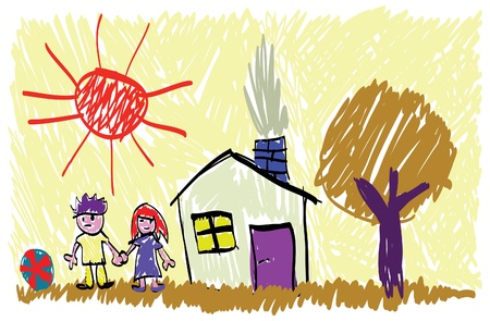funny cute childのイラスト素材