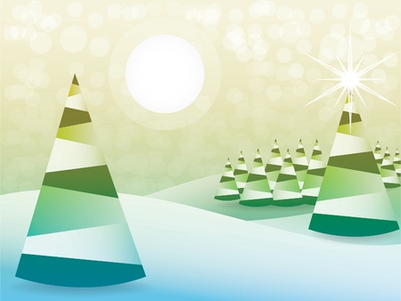 Abstract christmas tree background - illustrationのイラスト素材