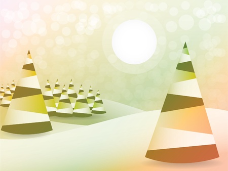 Abstract christmas tree background - illustrationのイラスト素材