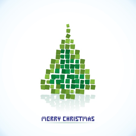 isolated abstract christmas tree illustrationのイラスト素材