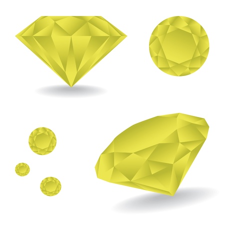 Shiny diamond with shadow - illustrationのイラスト素材