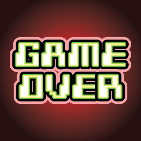 Game over concept of logo - illustrationのイラスト素材