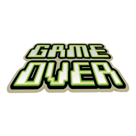 Game over concept of logo - illustrationのイラスト素材