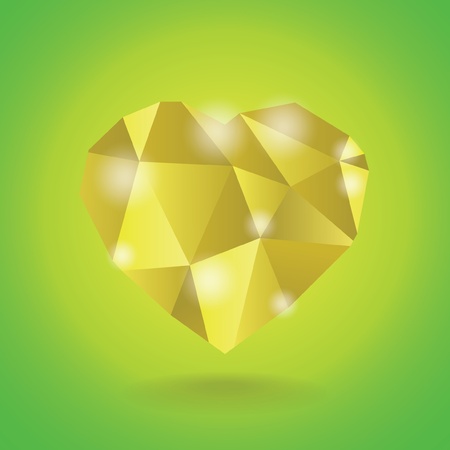 Abstract diamond heart illustration  のイラスト素材