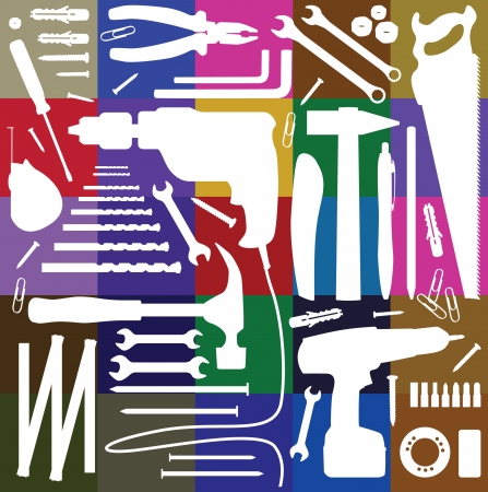 diy tool - silhouette illustrationのイラスト素材