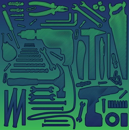 dyi tool - silhouette illustrationのイラスト素材