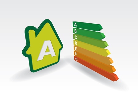 house energy effiency label  - illustrationのイラスト素材