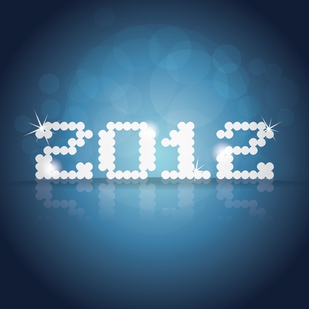 2012 theme on dark backgroundのイラスト素材