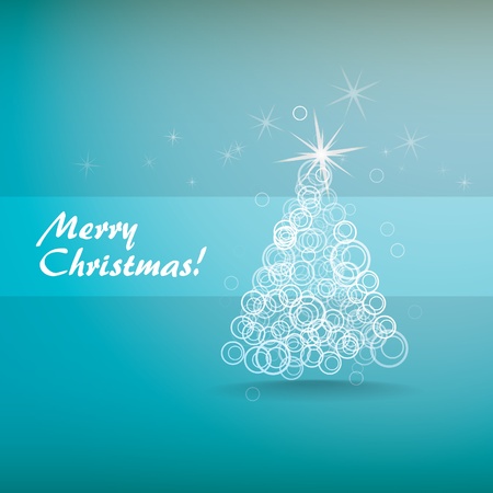 Abstract christmas tree from the circles - illustrationのイラスト素材