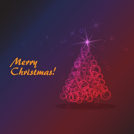 abstract christmas tree from the bubblesのイラスト素材