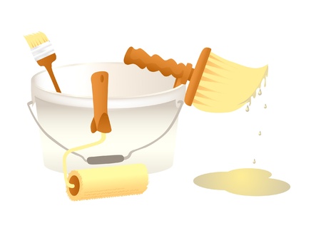isolated painting tools - illustrationのイラスト素材