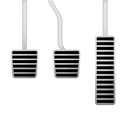 Isolated realistic illustration of car pedalsのイラスト素材