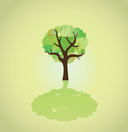 tree of bubbles abstract illustrationのイラスト素材