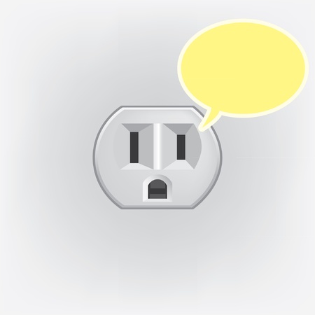 U S  electric household outlet isolated - illustrationのイラスト素材