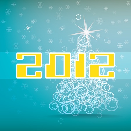 2012 abstract christmas treeのイラスト素材