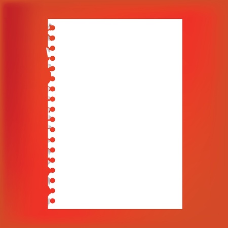 Close up of blank notepad paper - illustrationのイラスト素材
