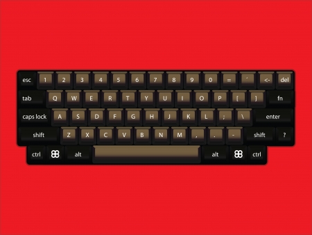 isoated computer keyboard layout - realistic illustrationのイラスト素材