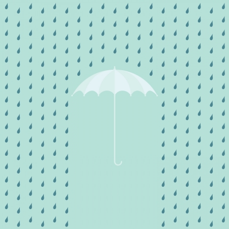 EPS10 raining on a umbrella - illustrationのイラスト素材