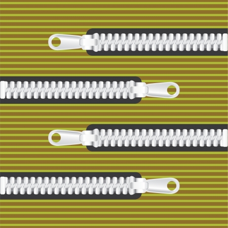 closed zipper on manchester textile background - illustrationのイラスト素材
