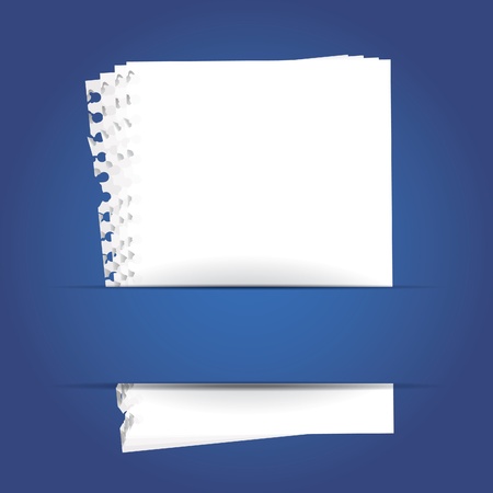 blue background with papers and place for your textのイラスト素材