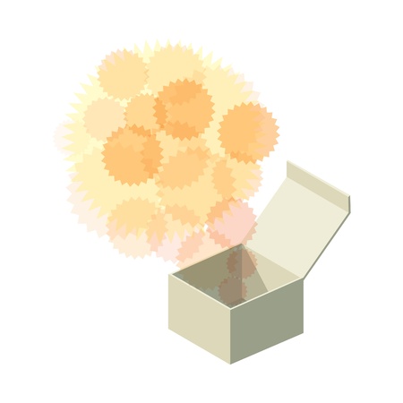 opened paper box - isolated illustrationのイラスト素材