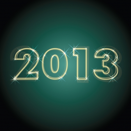 concept of logo 2013 year - illustrationのイラスト素材