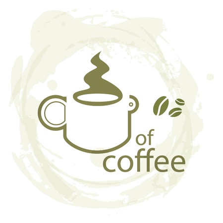 cup of coffee on dirty background - illustrationのイラスト素材