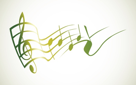 g key and notes in one tact logo - illustrationのイラスト素材